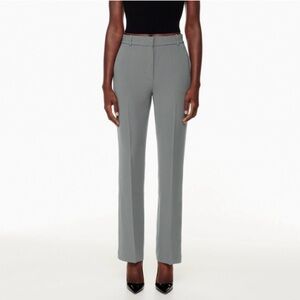 Babaton by Aritzia The Publish Crepe Pants in Grey Olive Drab, Women’s size 6